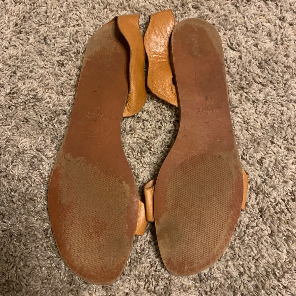 Zara Basic Collection Leather Wavy Strap Sandals - image 3